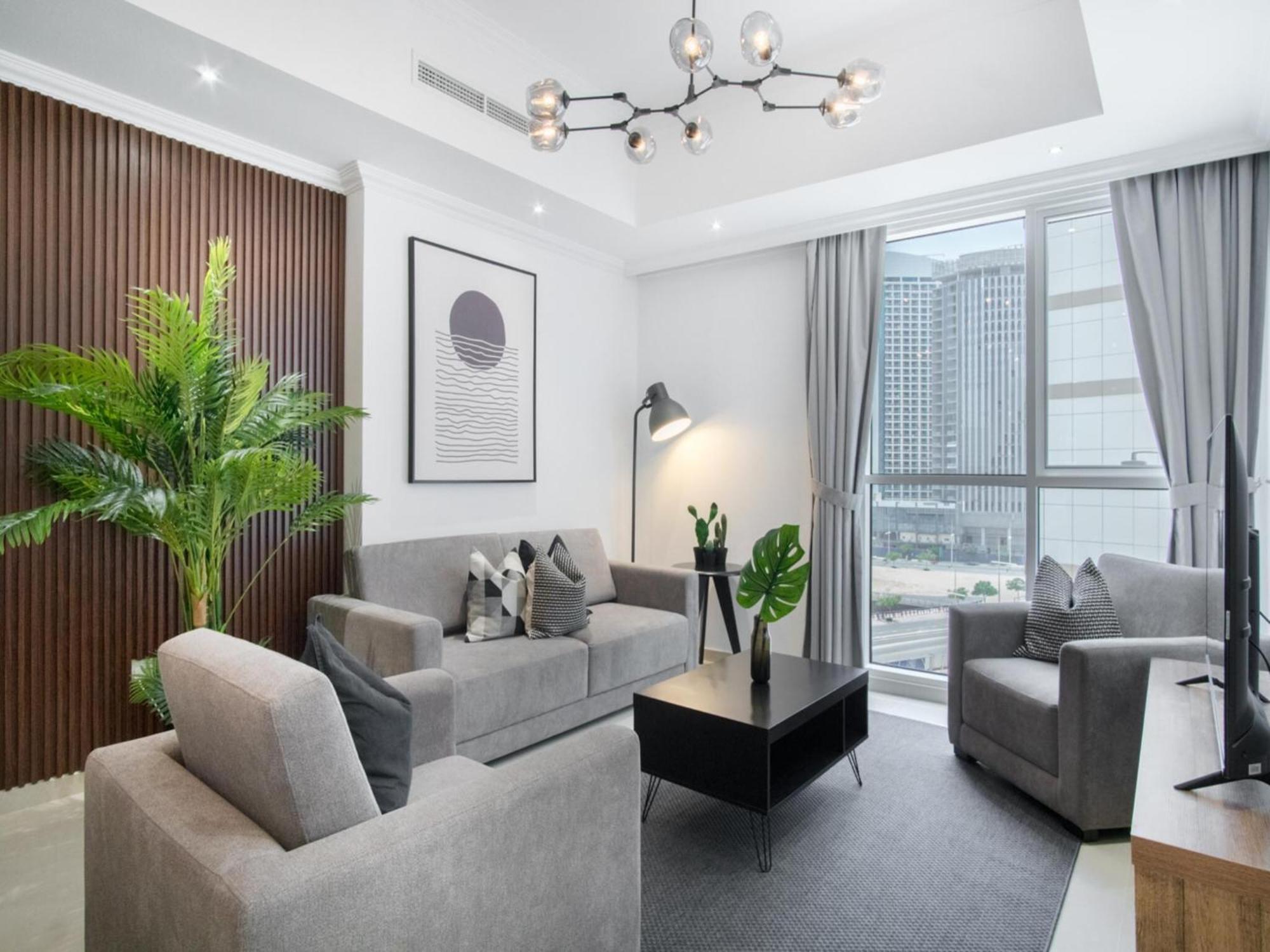 Luxe Apartments Near Dubai Mall Burj Khalifa Pool Gym Parking Ngoại thất bức ảnh