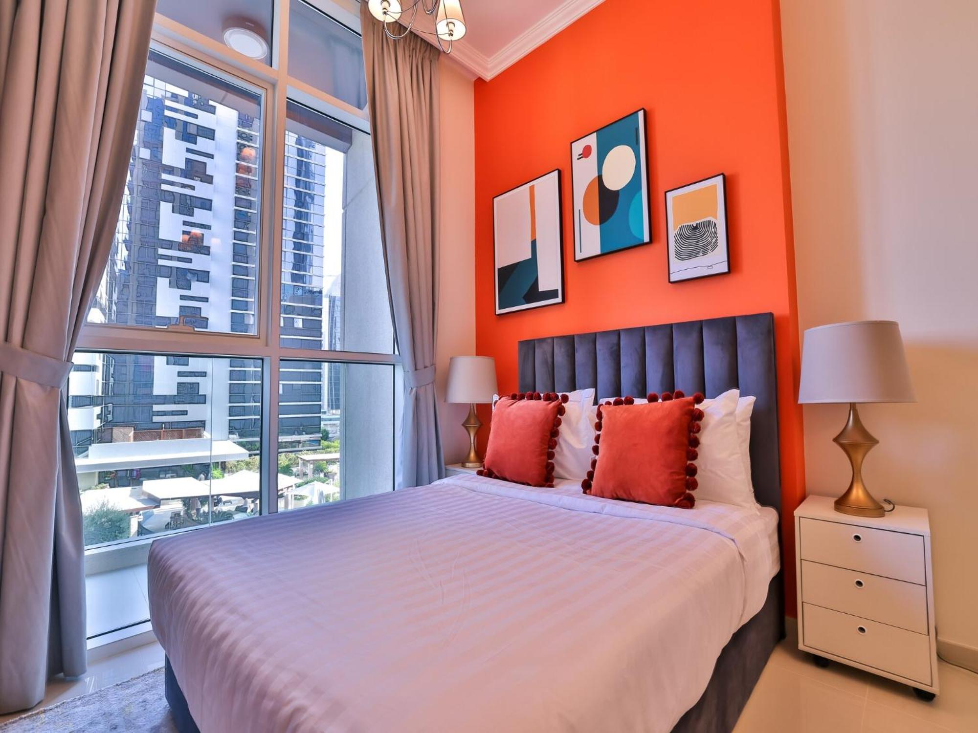 Luxe Apartments Near Dubai Mall Burj Khalifa Pool Gym Parking Ngoại thất bức ảnh